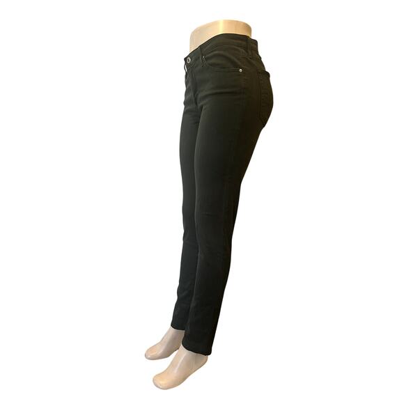 AG The Prima Mid-Rise Cigarette Pants Women’s 30R Forest Green Stretch Velvet - Picture 3 of 15